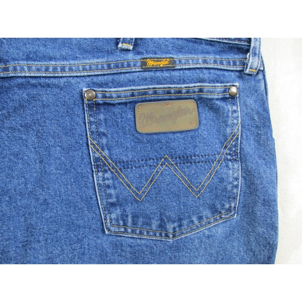 Wrangler George Strait Pants Mens 42 Blue Denim Jeans‎ Western Casual 42X34* - Picture 6 of 12